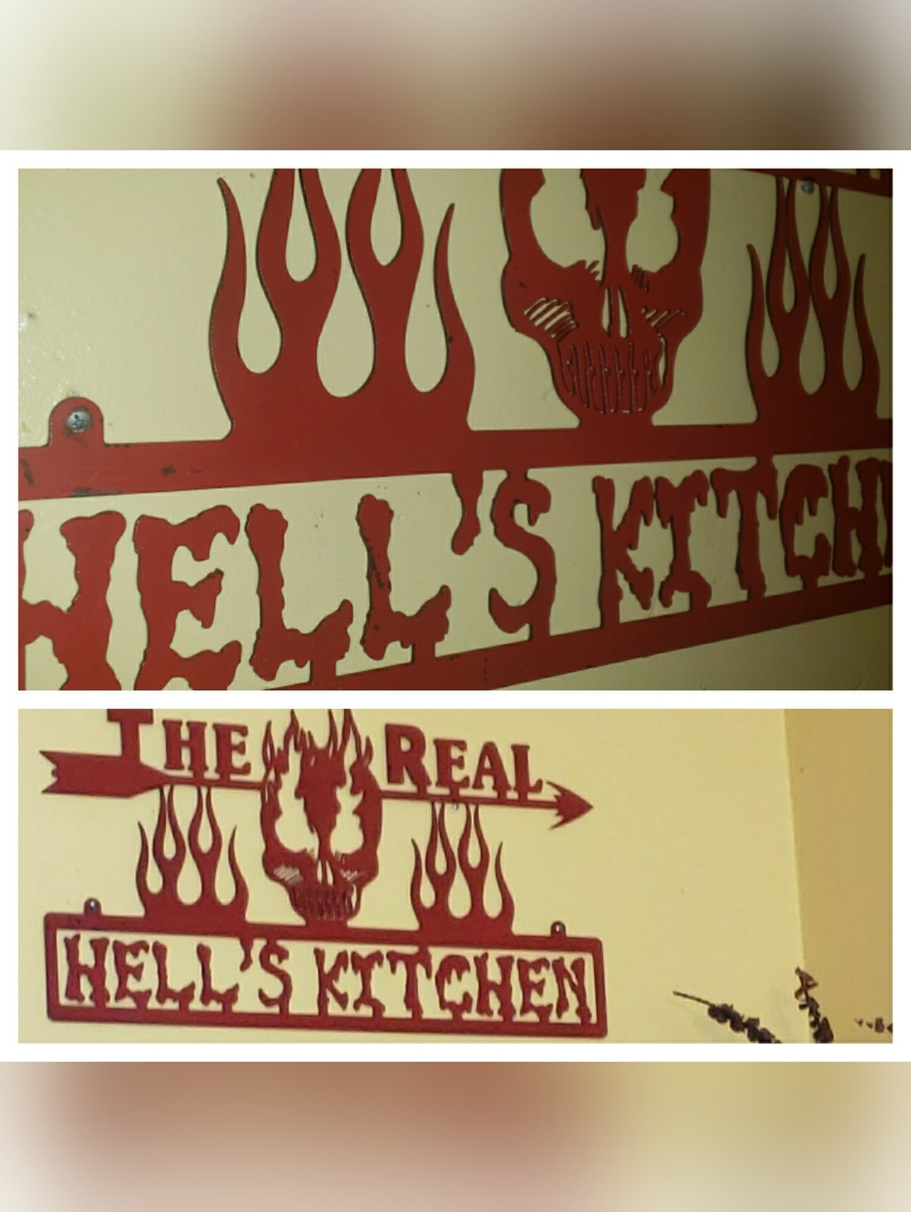 Cast Iron Original  'The Real Hell's Kitchen' Wall Sign